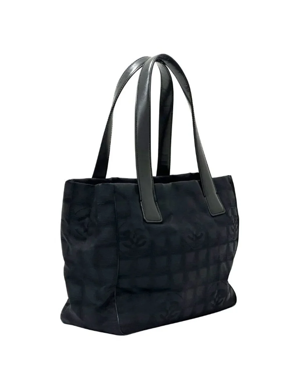 Chanel New Travel Tote PM Nylon Black Gold Shoulder